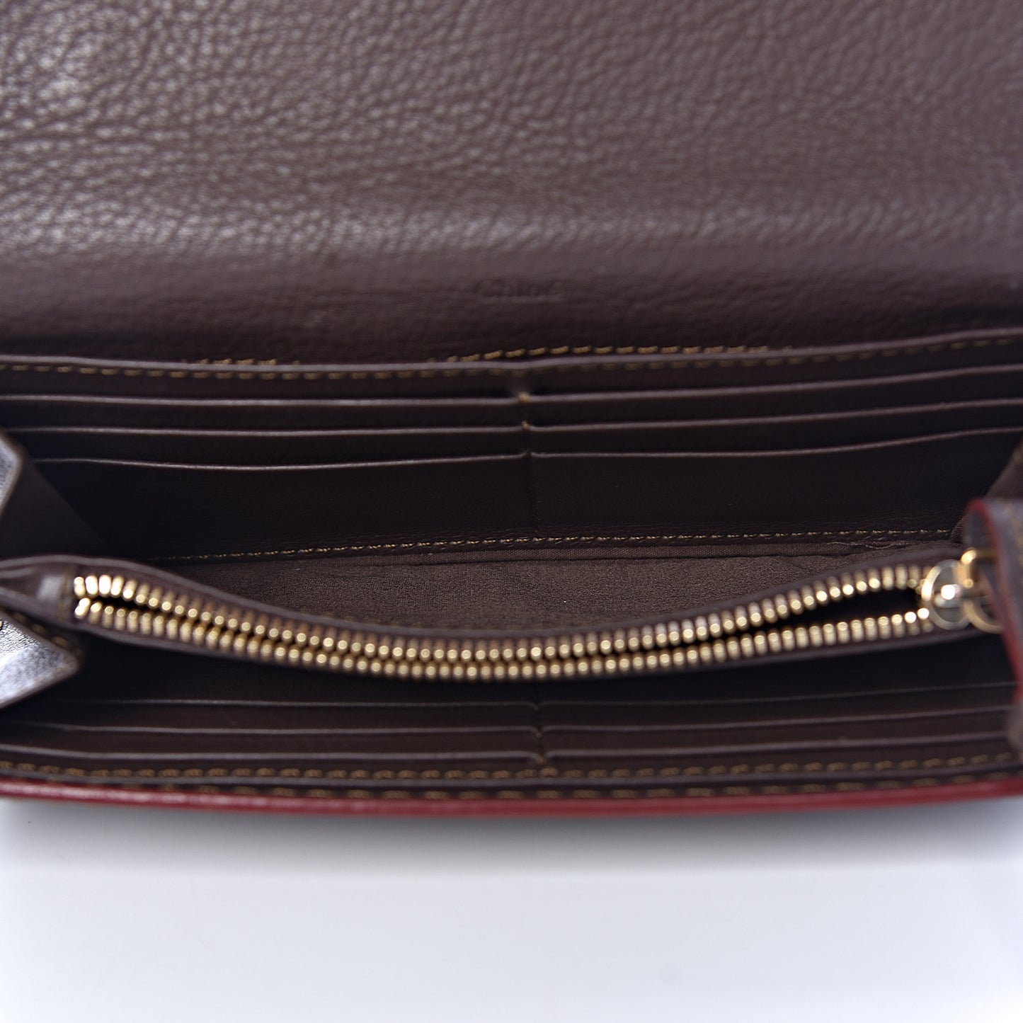 Calfskin Marcie Continental Flap Wallet Truffle