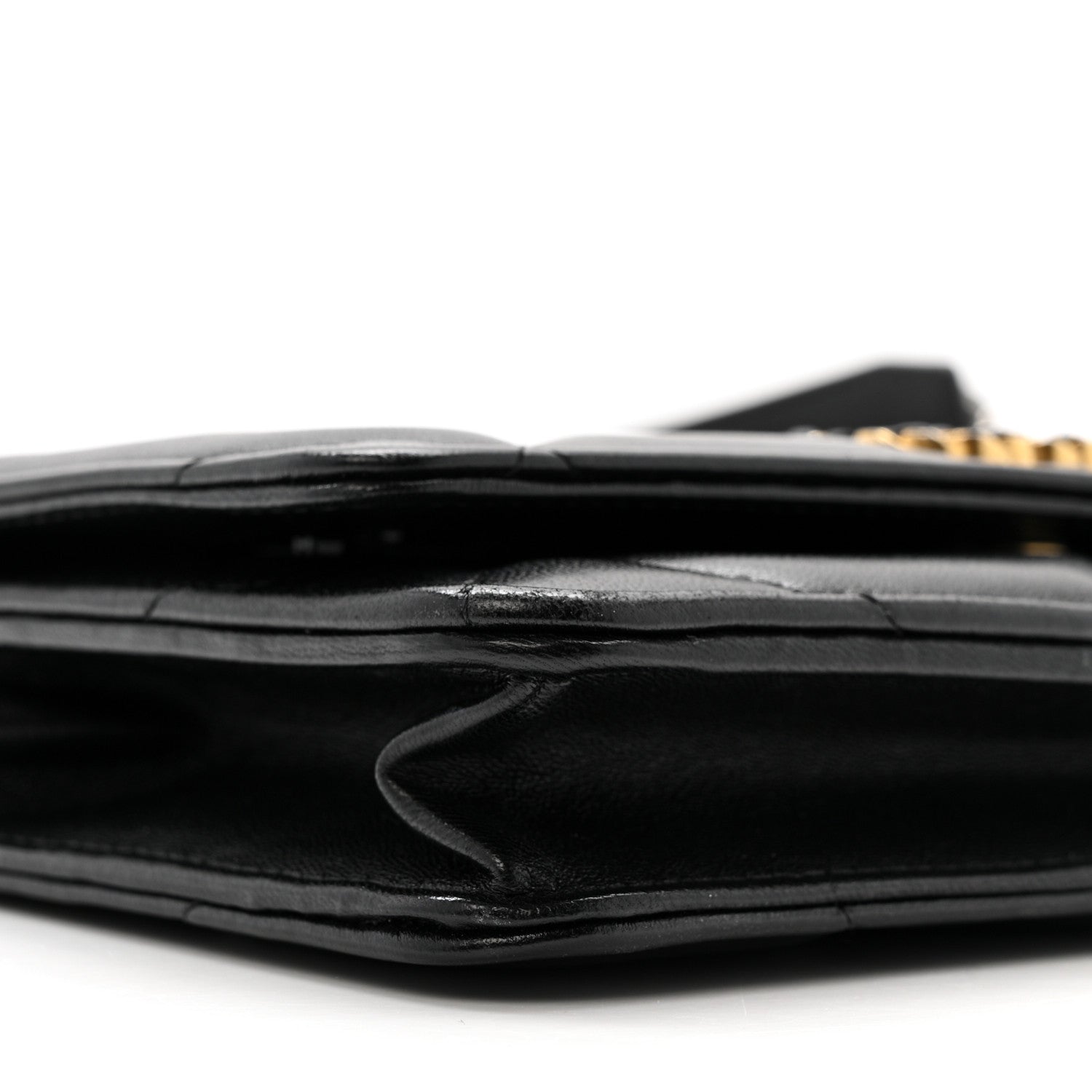 Chanel Lambskin Quilted Chanel 19 Wallet On Chain WOC Black 9 of 14