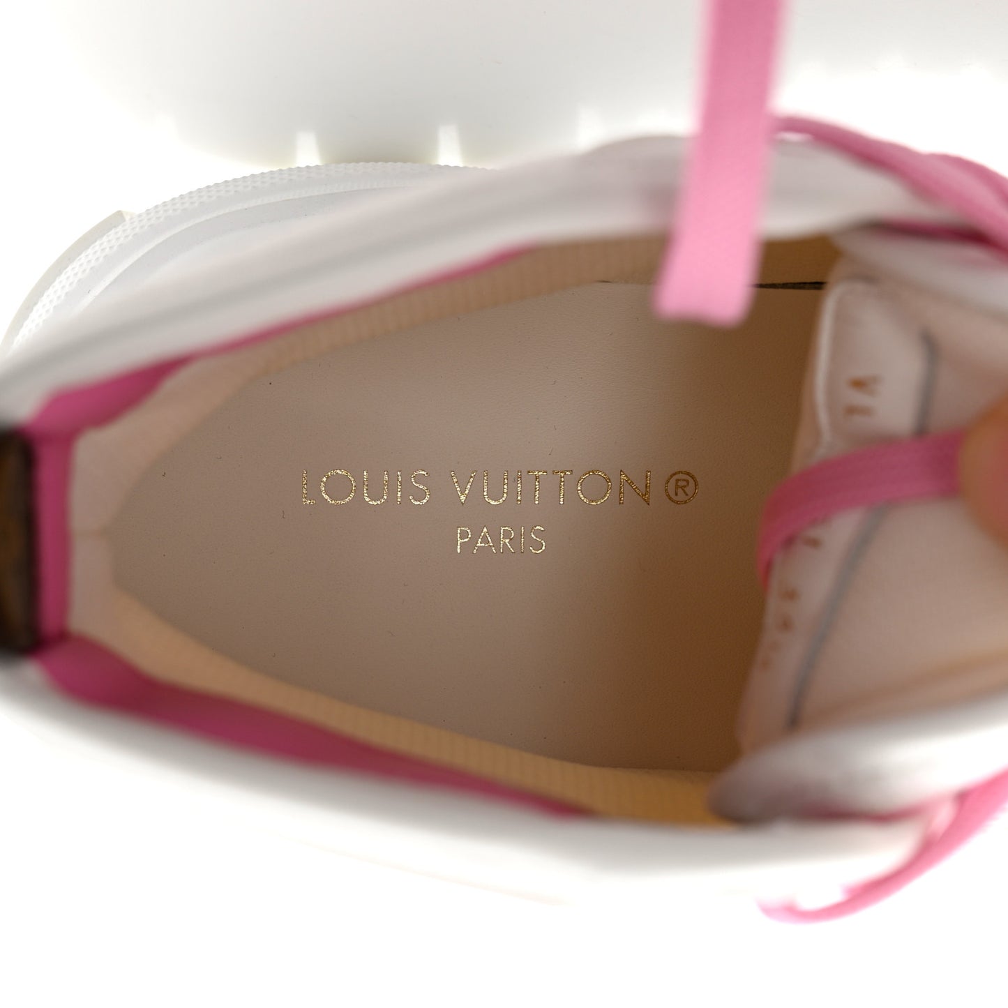 Canvas Monogram LV Squad Sneaker Boots 36.5 White Pink