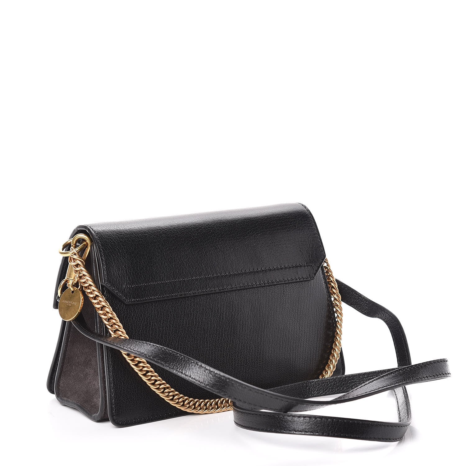 Givenchy Goatskin Suede Small GV3 Shoulder Bag Black 3 of 10