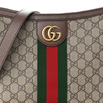 Gucci GG Supreme Monogram Web Small Ophidia Half Moon Hobo Brown 8 of 10