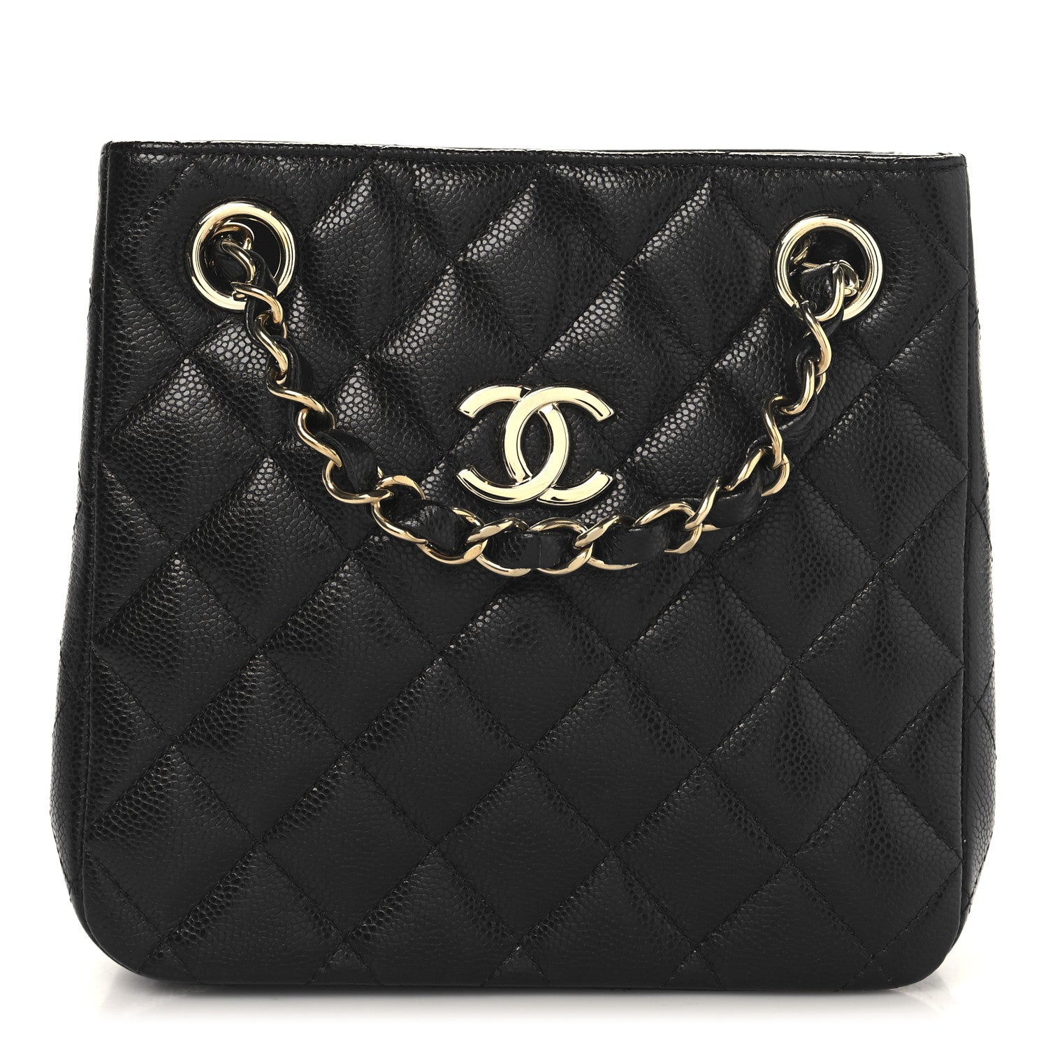 Chanel Caviar Quilted Mini Bucket Bag Black 1 of 10