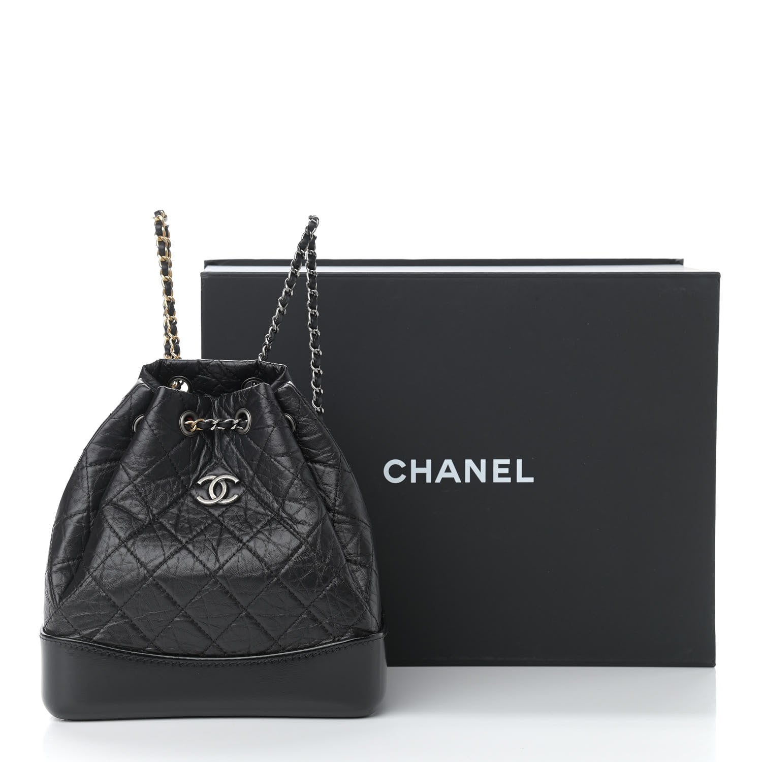 Chanel Aged Calfskin Quilted Small Gabrielle Backpack Black 12 of 12