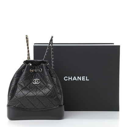 Chanel Aged Calfskin Quilted Small Gabrielle Backpack Black 12 of 12
