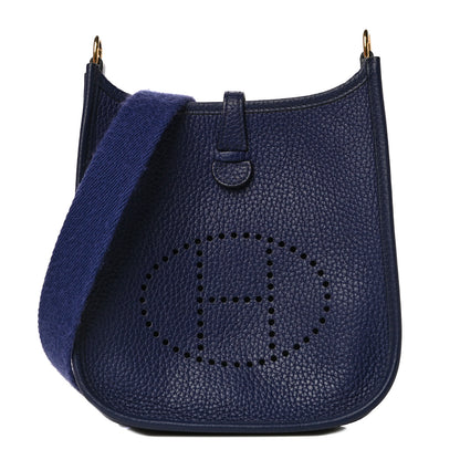 Hermes Taurillon Clemence Evelyne TPM Bleu Encre 1 of 11