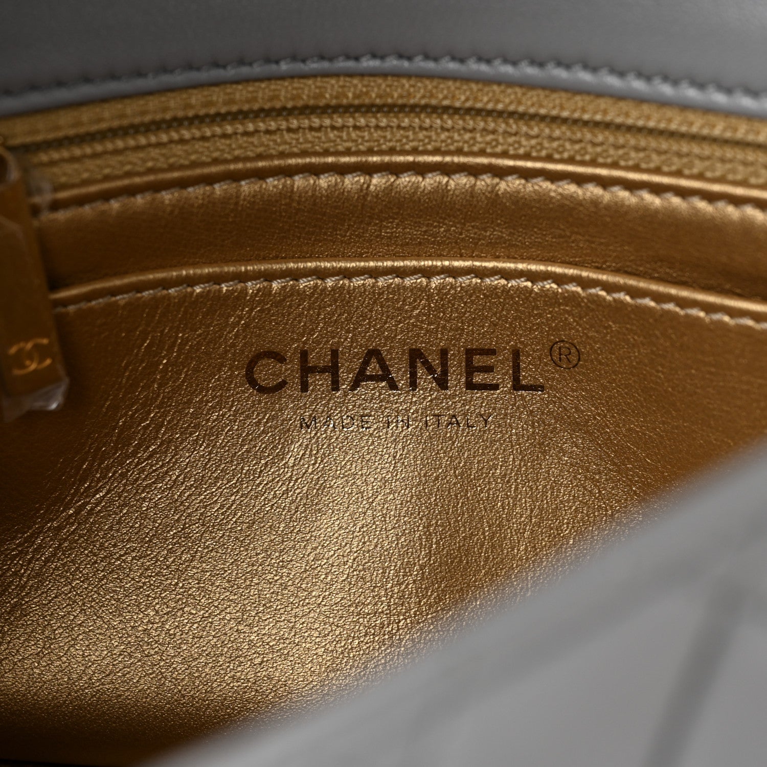 Chanel Lambskin Quilted Mini Pearl Crush Flap Light Grey 6 of 10
