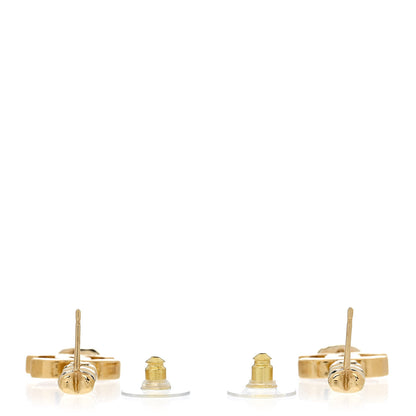 Chanel Metal Crystal CC Heart Long Drop Earrings Gold 3 of 5
