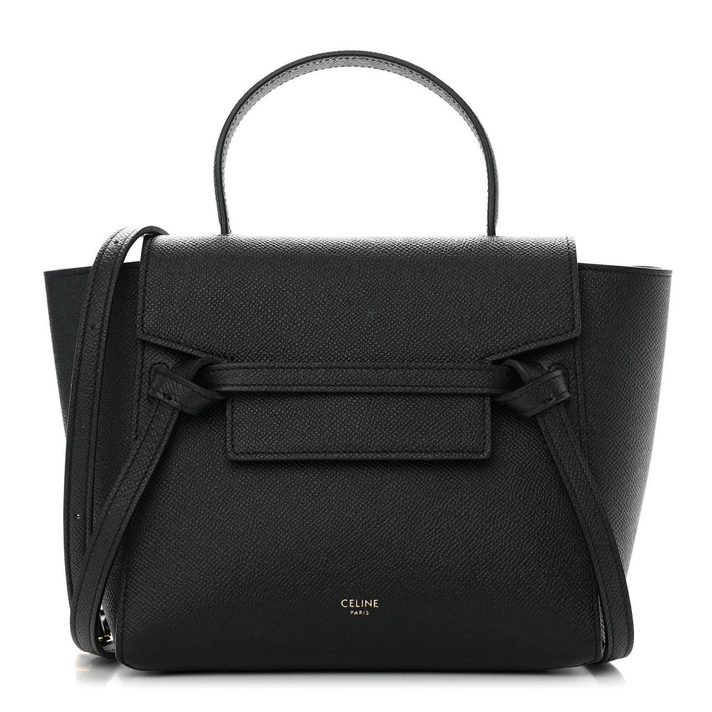 Grained Calfskin Nano Belt Bag Black