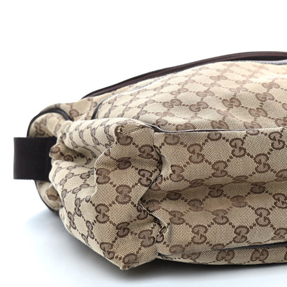Gucci Monogram Natural Pigskin Large Diaper Bag Beige Ebony Cocoa Dark Chocolate 8 of 9