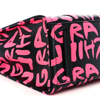 Marc Jacobs X STEPHEN SPROUSE Grained Calfskin Medium The Tote Bag Pink 20 of 22