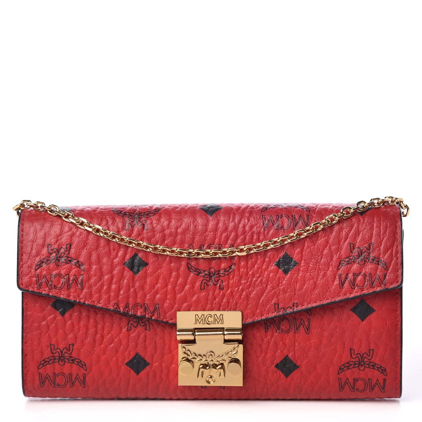 Visetos Large Patricia Chain Wallet Red
