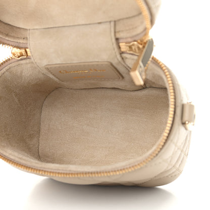 Christian Dior Lambskin Cannage Micro Lady Dior Vanity Case Beige 5 of 8