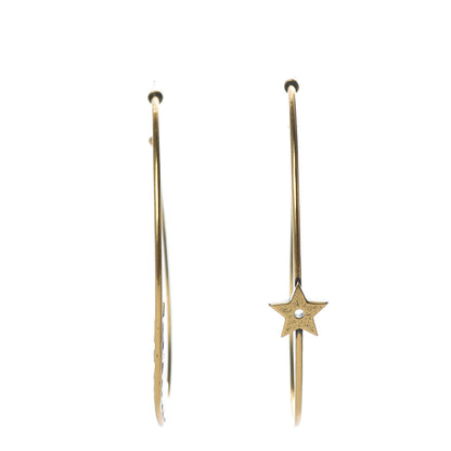 Christian Dior Metal J'Adior Hoop Earrings Aged Gold 3 of 6