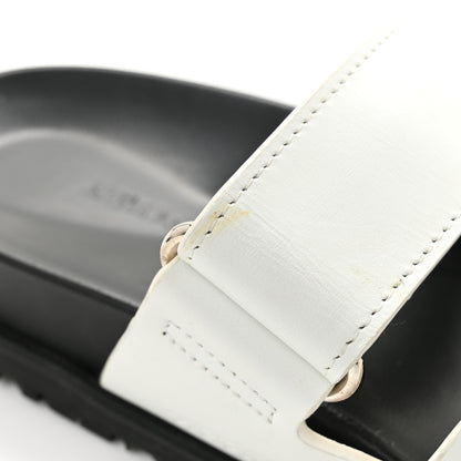 Hermes Calfskin Womens Chypre Sandals 38 White 10 of 13