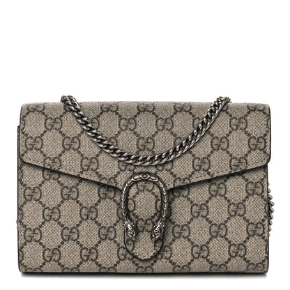 Gucci GG Supreme Monogram Mini Dionysus Chain Wallet Beige Taupe 1 of 13
