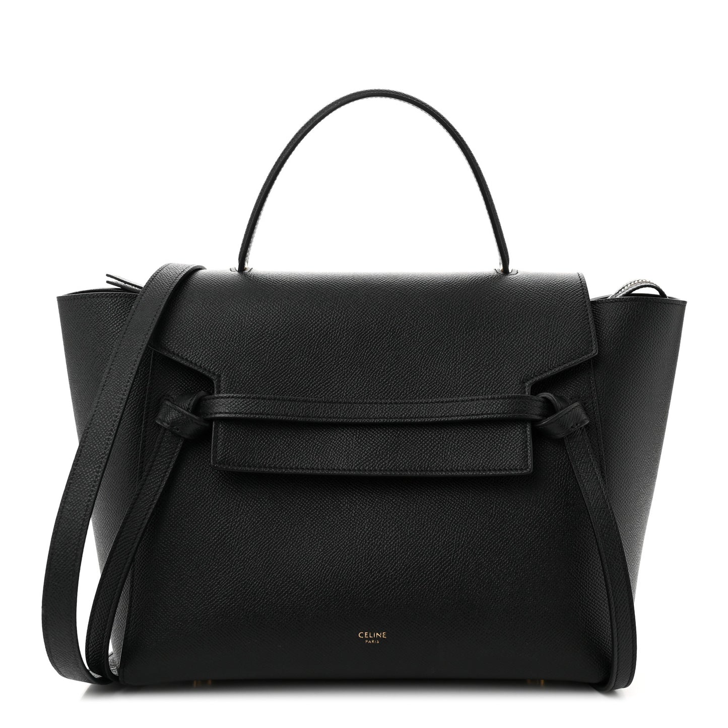 Grained Calfskin Mini Belt Bag Black