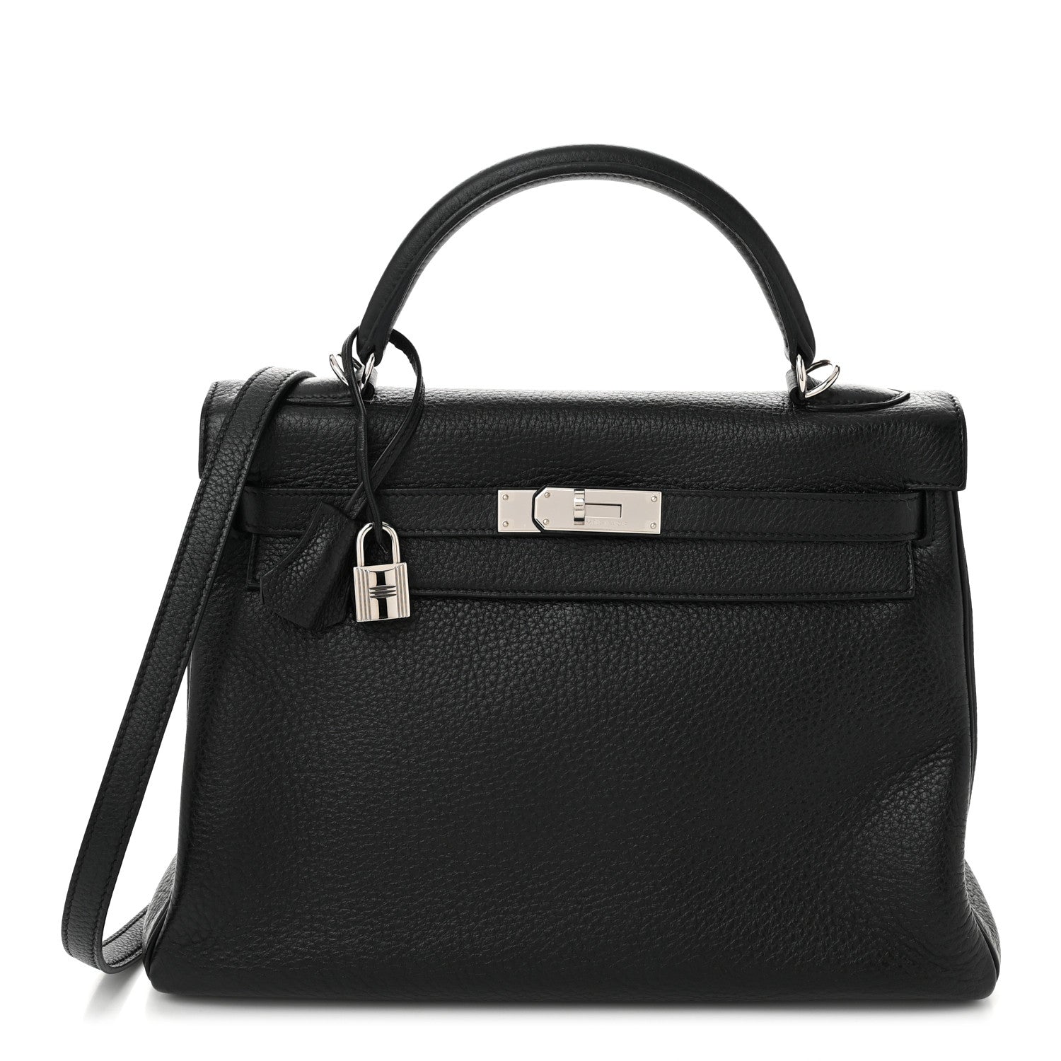 Hermes Taurillon Clemence Kelly Retourne 32 Black 1 of 11