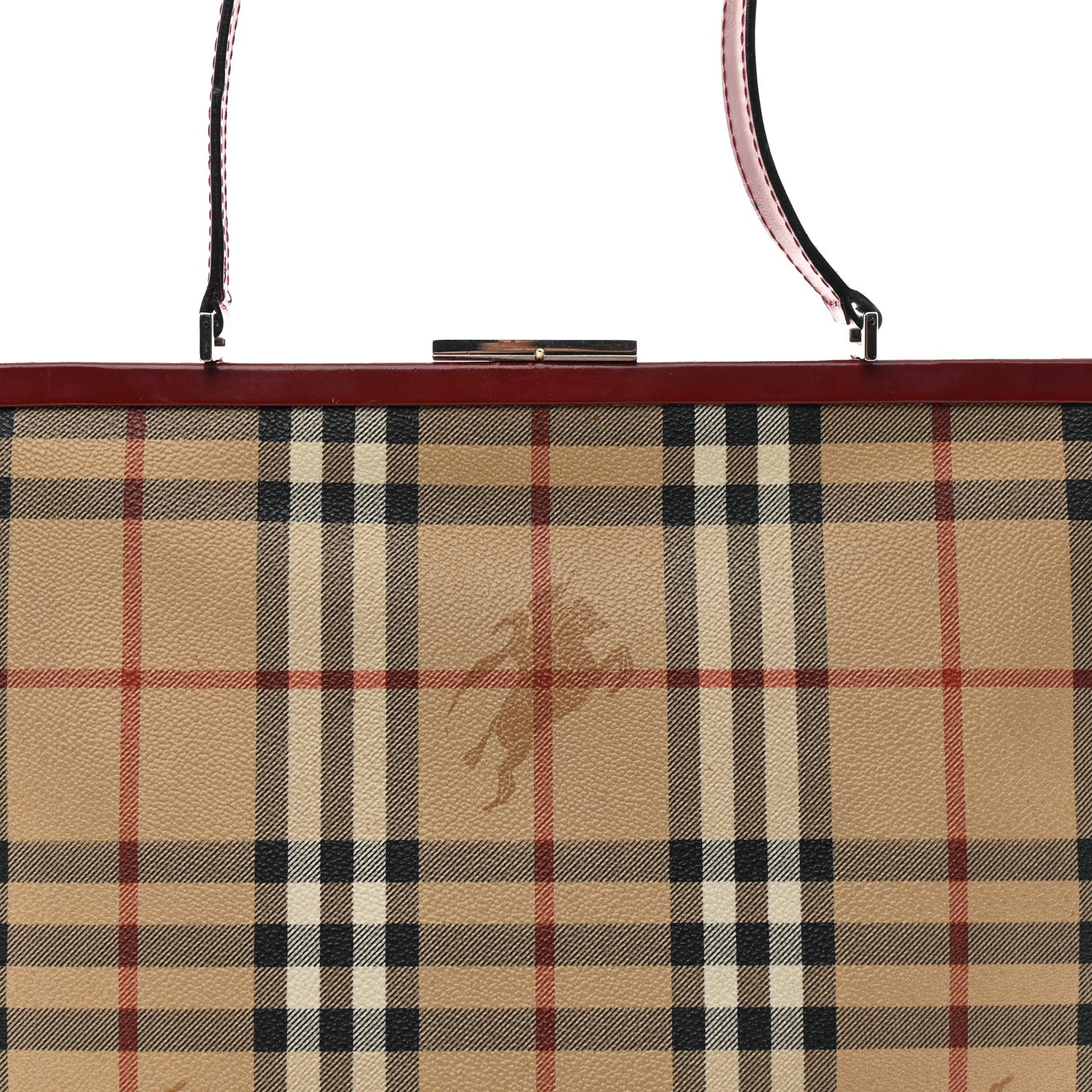Burberry Haymarket Check Shoulder Bag Red 8 of 14