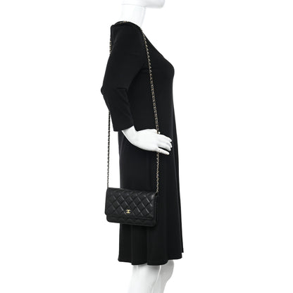 Chanel Caviar Quilted Wallet on Chain WOC Black 2 of 11