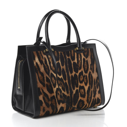Saint Laurent Calf Hair Calfskin Monogram Medium Uptown Tote Black 4 of 10