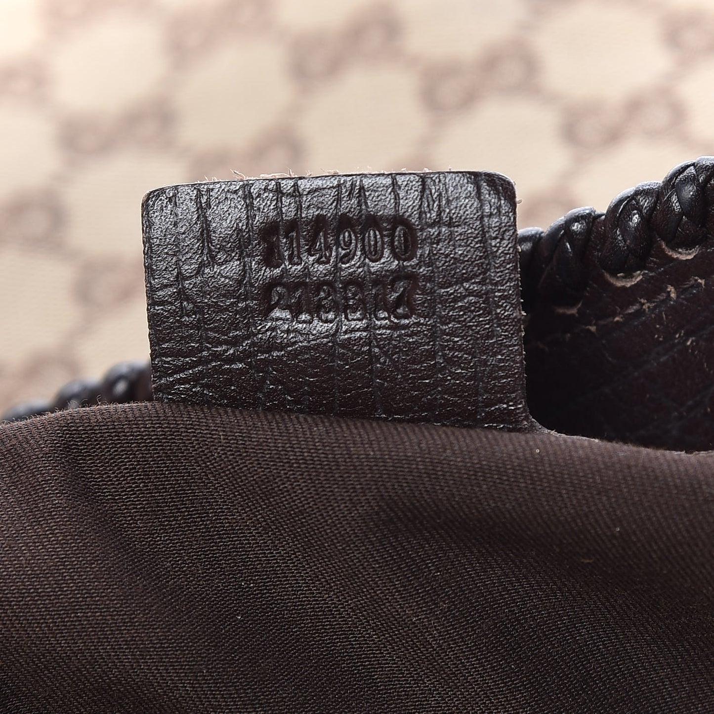 Monogram Large Horsebit Chain Hobo Dark Brown