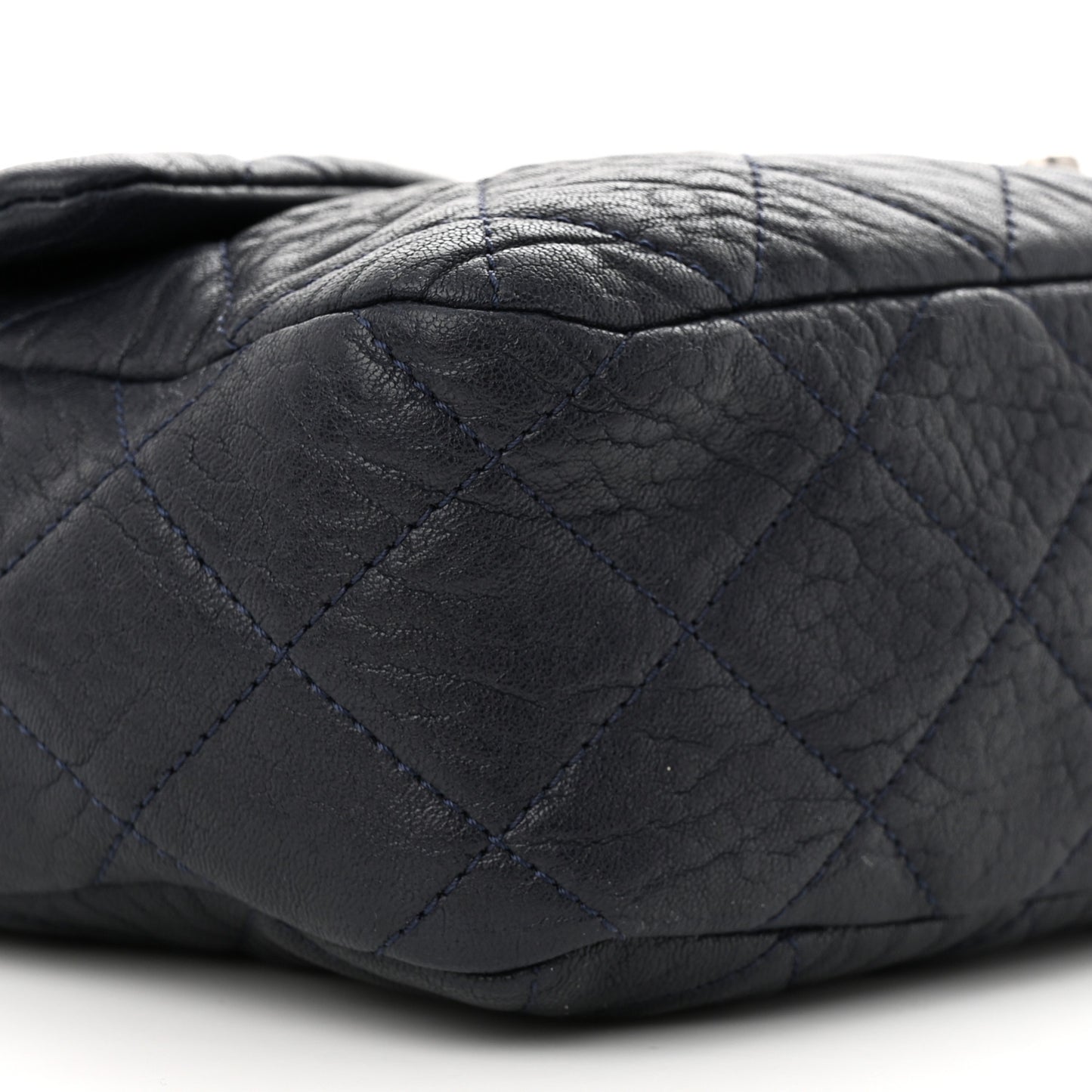 Sheepskin Quilted Jumbo Easy Flap Navy Blue