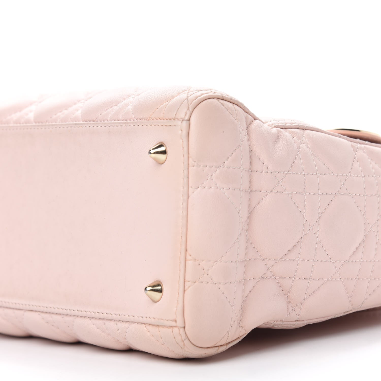 Christian Dior Lambskin Cannage Medium Lady Dior Light Pink 7 of 13