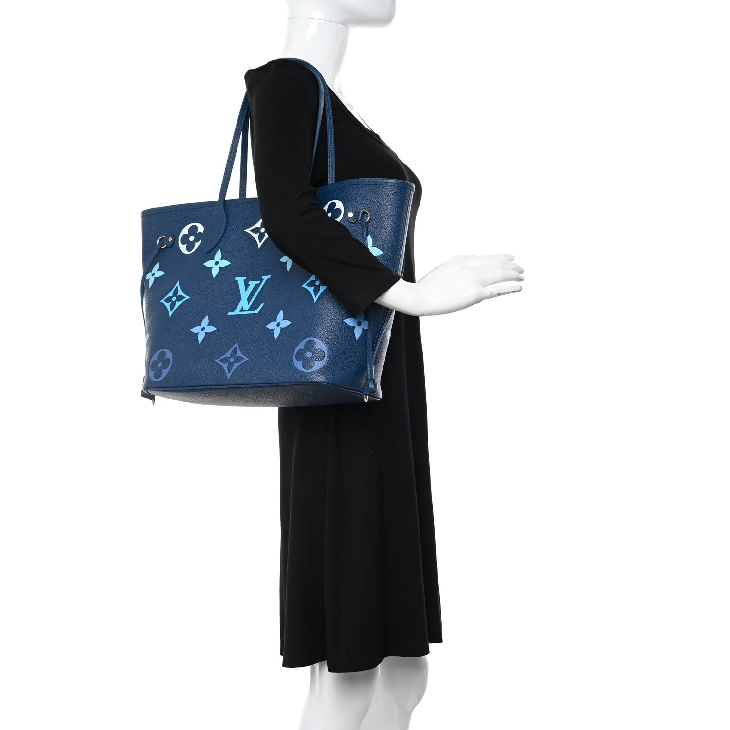 Louis Vuitton Empreinte Monogram Giant Neverfull MM Degrade Bleu 2 of 12
