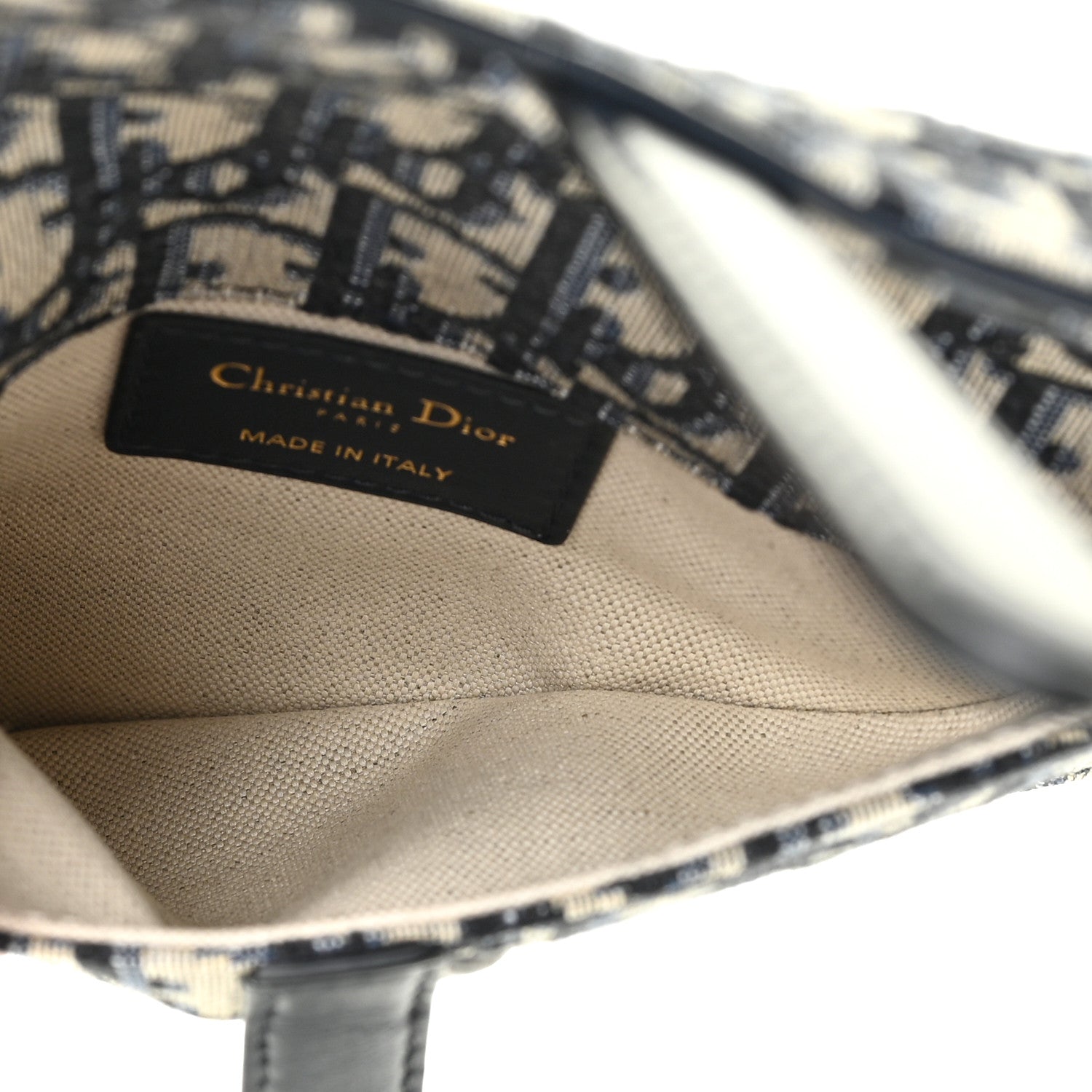 Christian Dior Oblique Saddle Belt Bag Blue 5 of 9