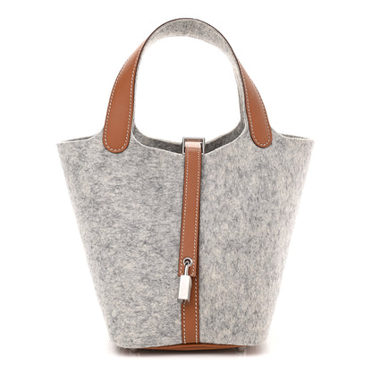 Hermes Feutre Swift Picotin Lock 18 PM Gris Clair Gold 1 of 9