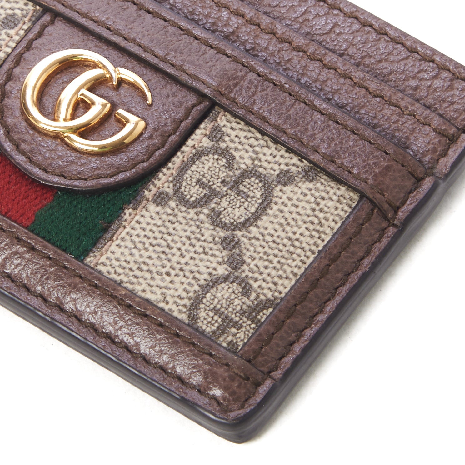 Gucci GG Supreme Monogram Ophidia Card Holder Brown 6 of 7
