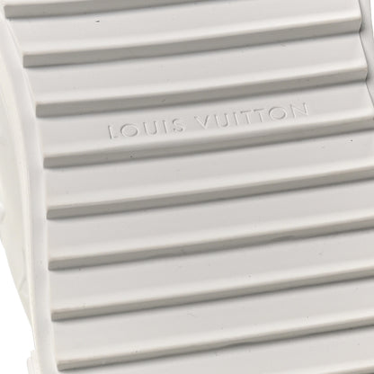Louis Vuitton Calfskin Debossed Nylon Monogram Time Out Sneakers 36 White 7 of 9
