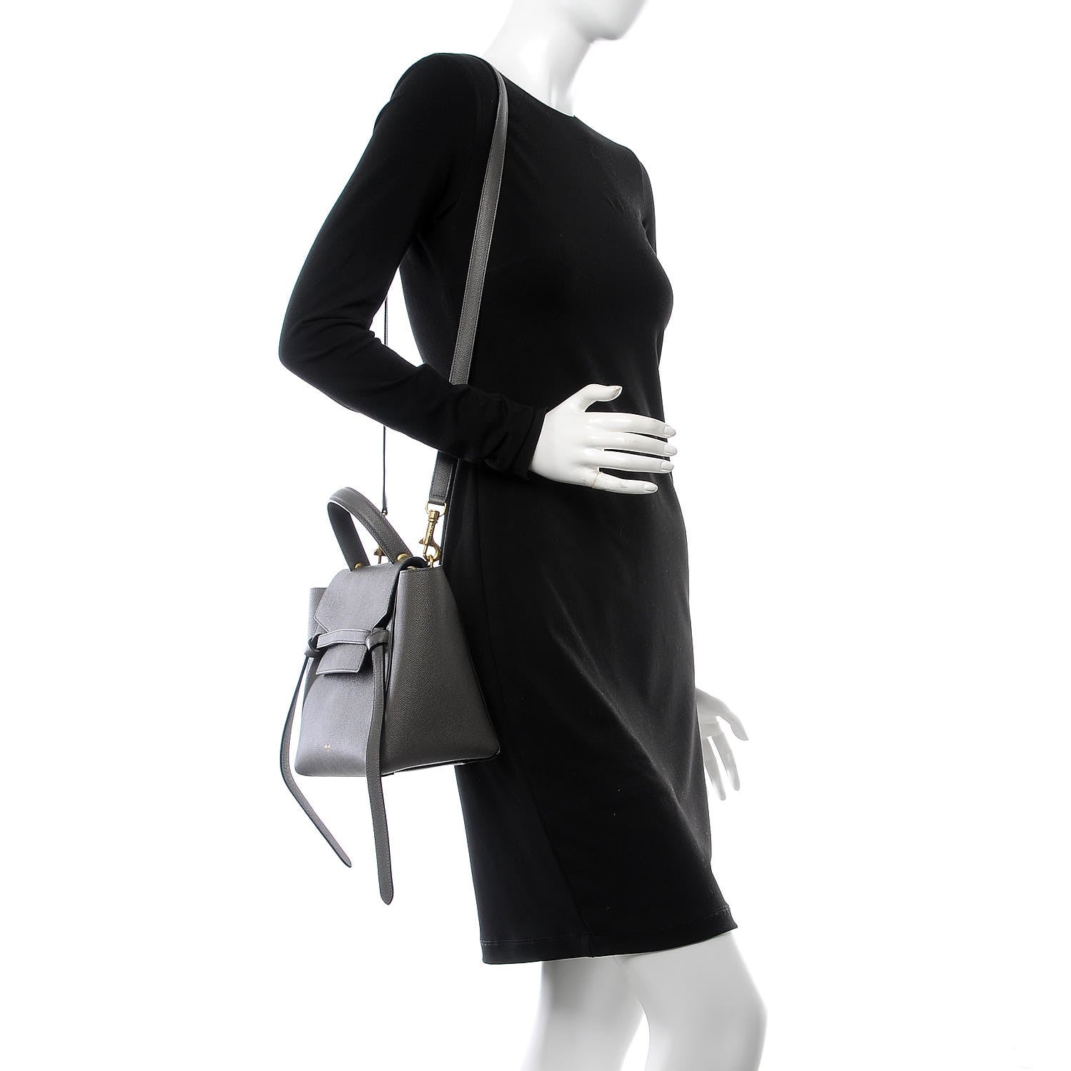Celine Baby Grained Calfskin Micro Belt Bag Grey 2 of 7