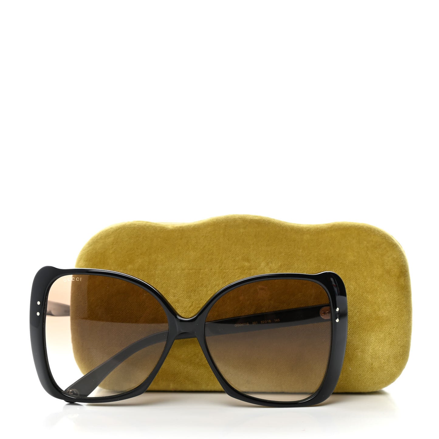 Acetate Oversize Square Frame Sunglasses GG0471S Black