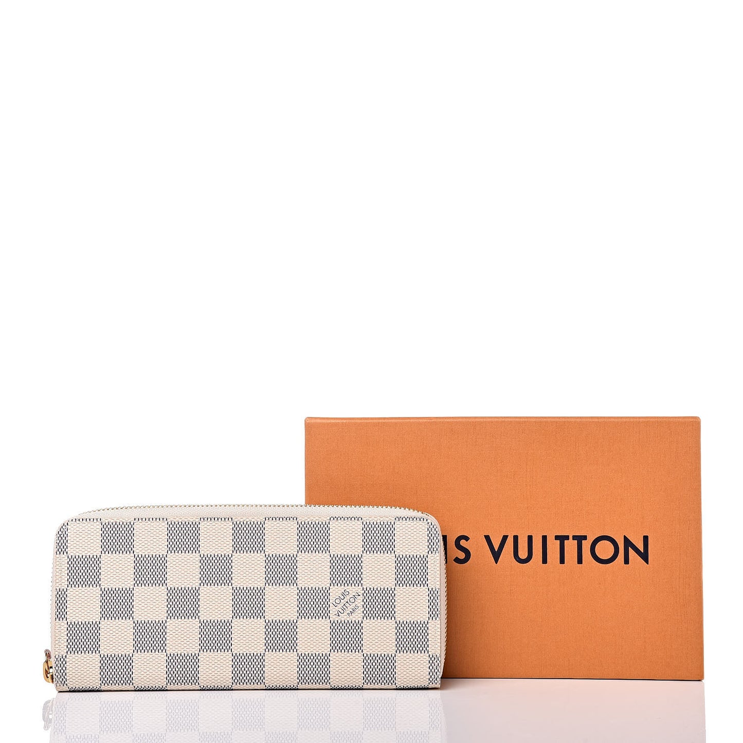 Damier Azur Clemence Wallet Rose Ballerine