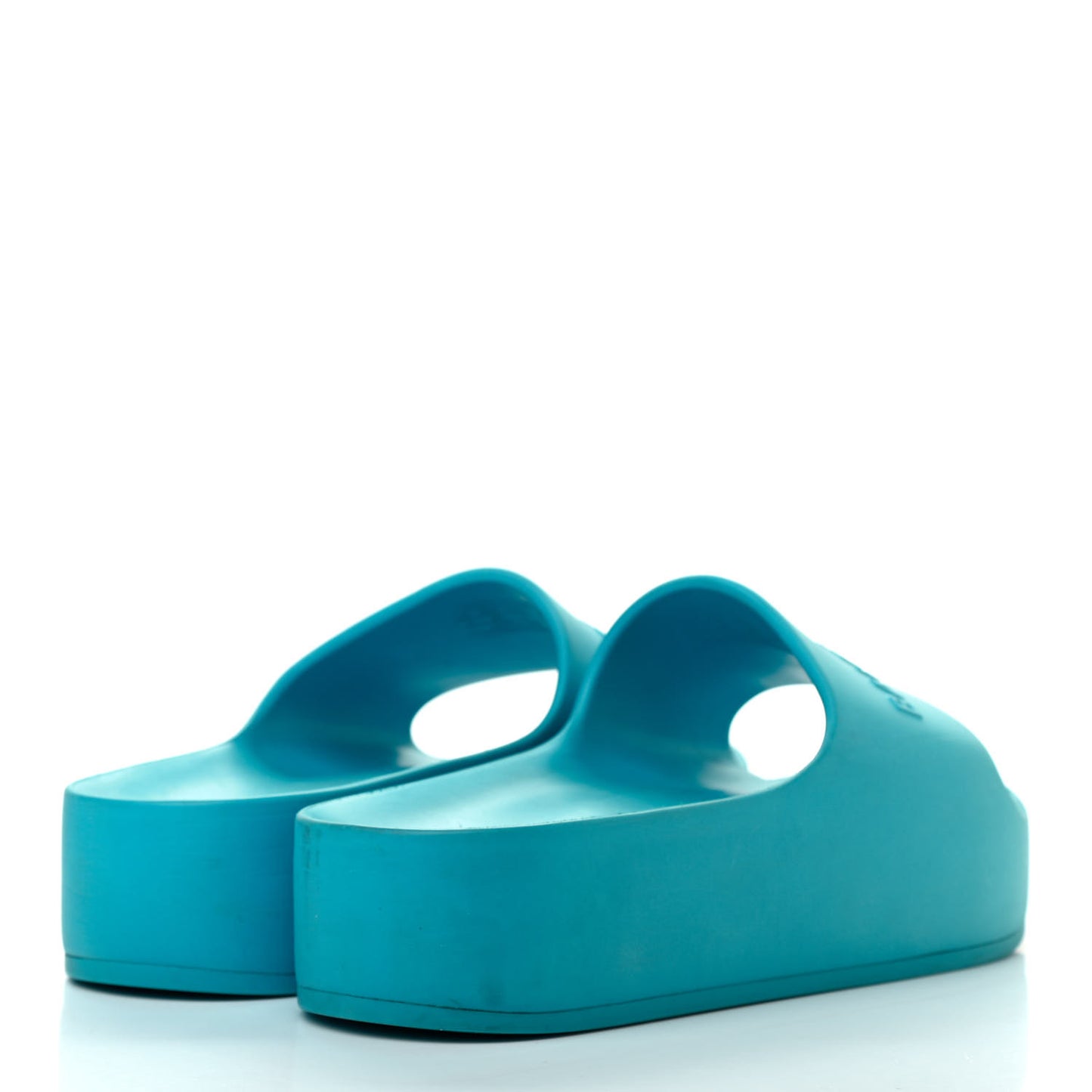 Rubber Womens Chunky Slide Sandals 38 Blue