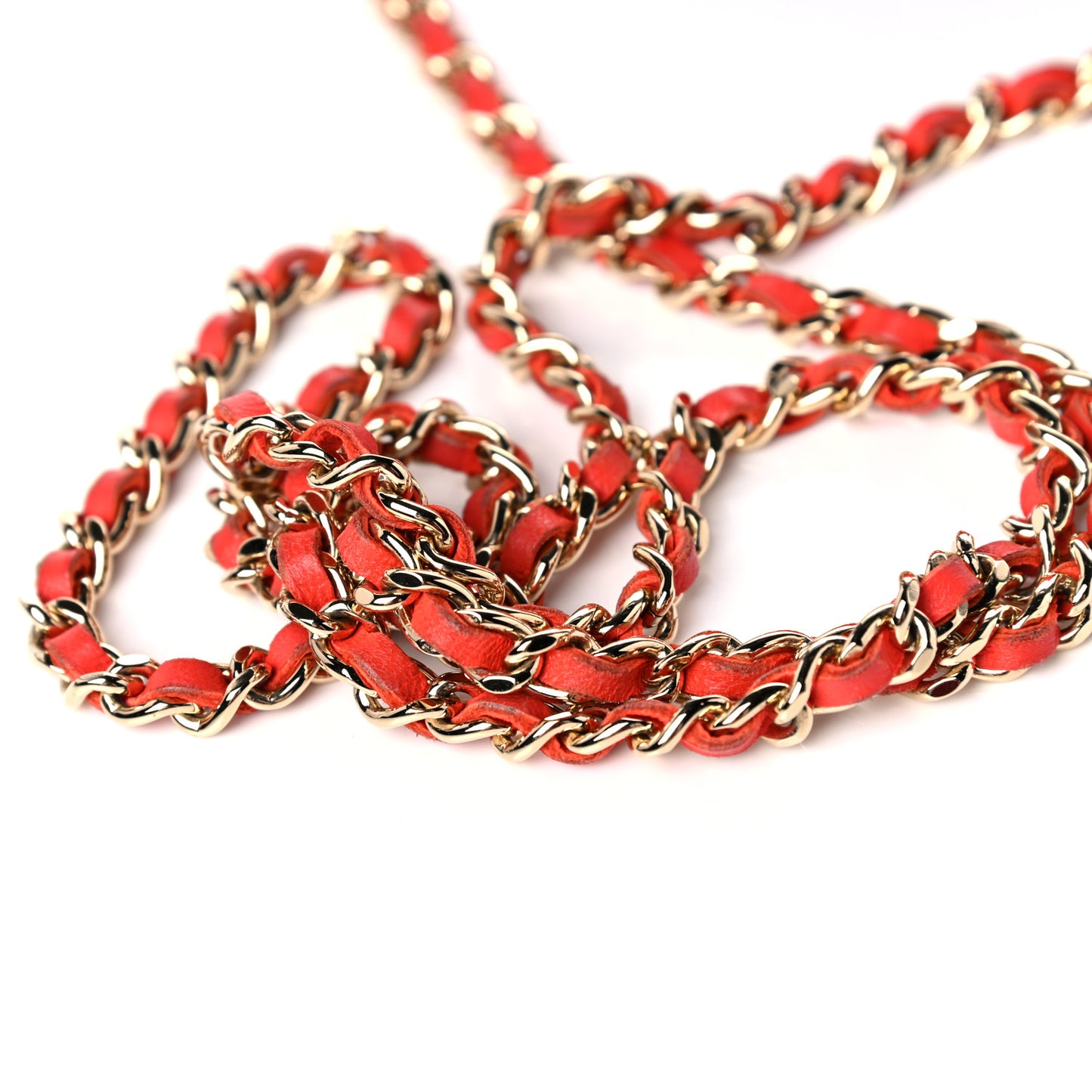 Lambskin Quilted Wallet On Chain WOC Red
