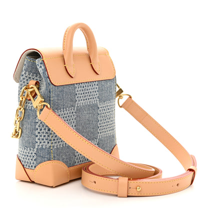 Louis Vuitton Damier Denim 3D Nano Steamer Blue 3 of 9