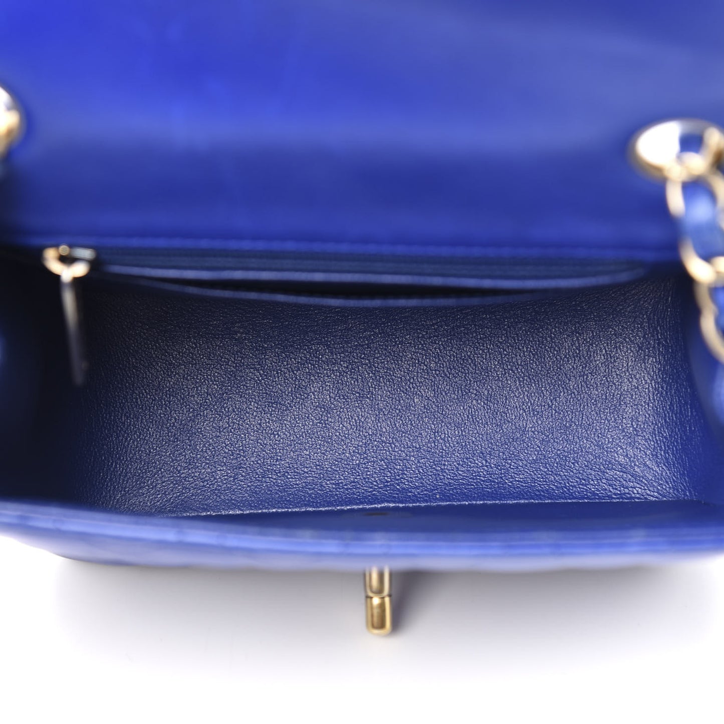Lambskin Quilted Mini Square Flap Blue