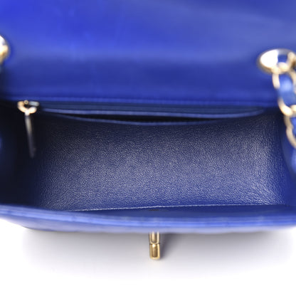 Chanel Lambskin Quilted Mini Square Flap Blue 4 of 13