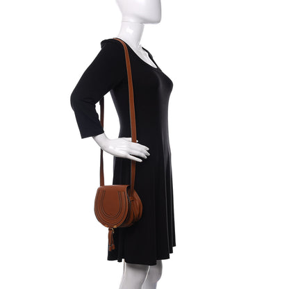 Chloe Calfskin Mini Marcie Round Crossbody Bag Tan 2 of 10