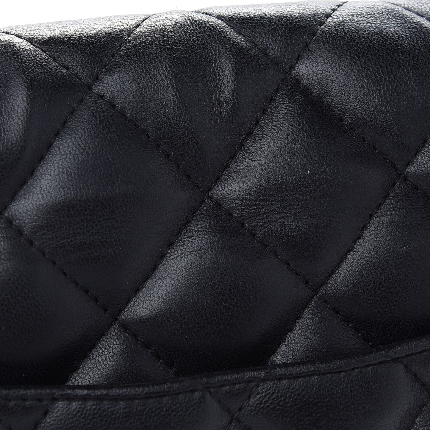 Lambskin Quilted Jumbo Single Flap Black