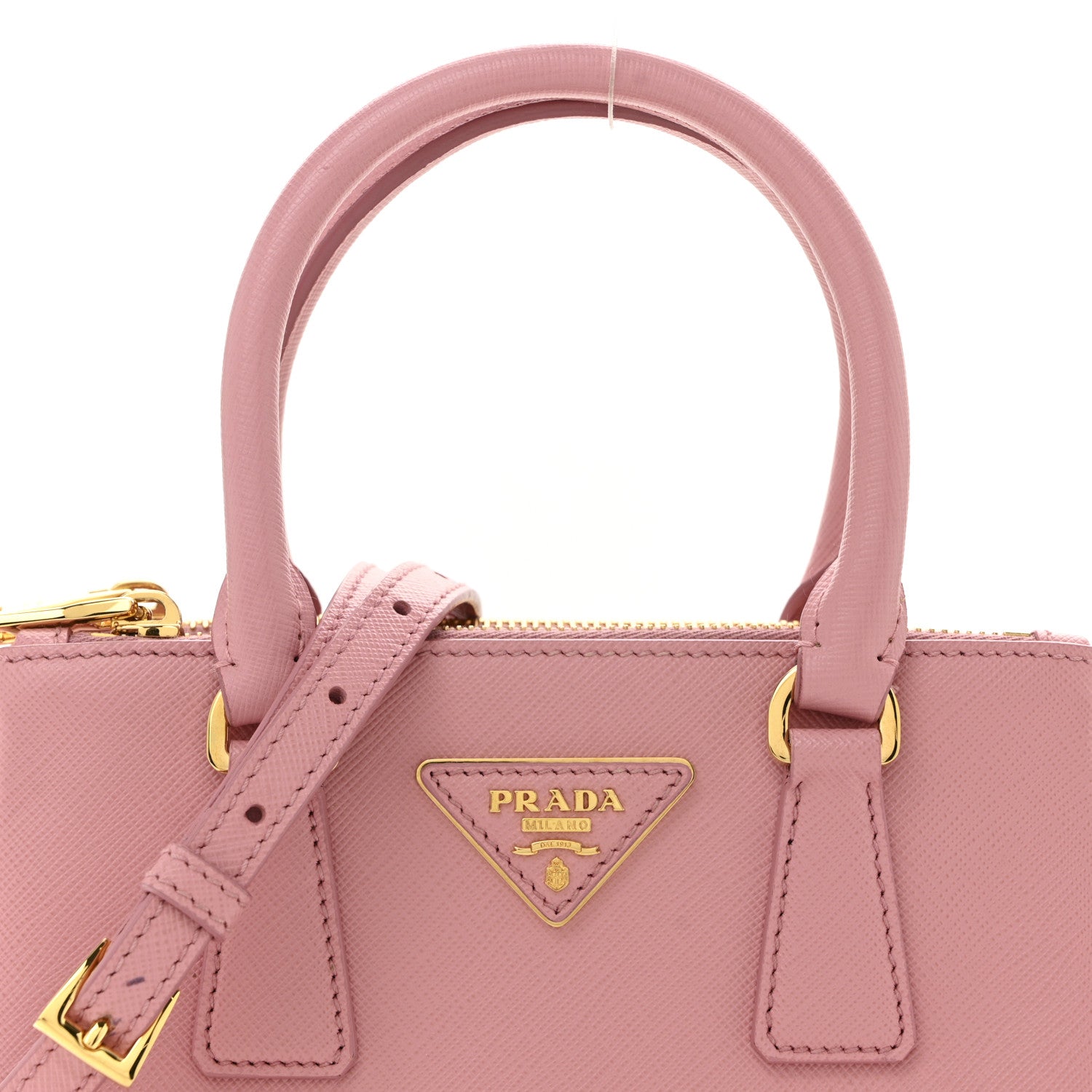 Prada Saffiano Mini Galleria Double Zip Tote Petalo 8 of 14
