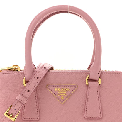 Prada Saffiano Mini Galleria Double Zip Tote Petalo 8 of 14