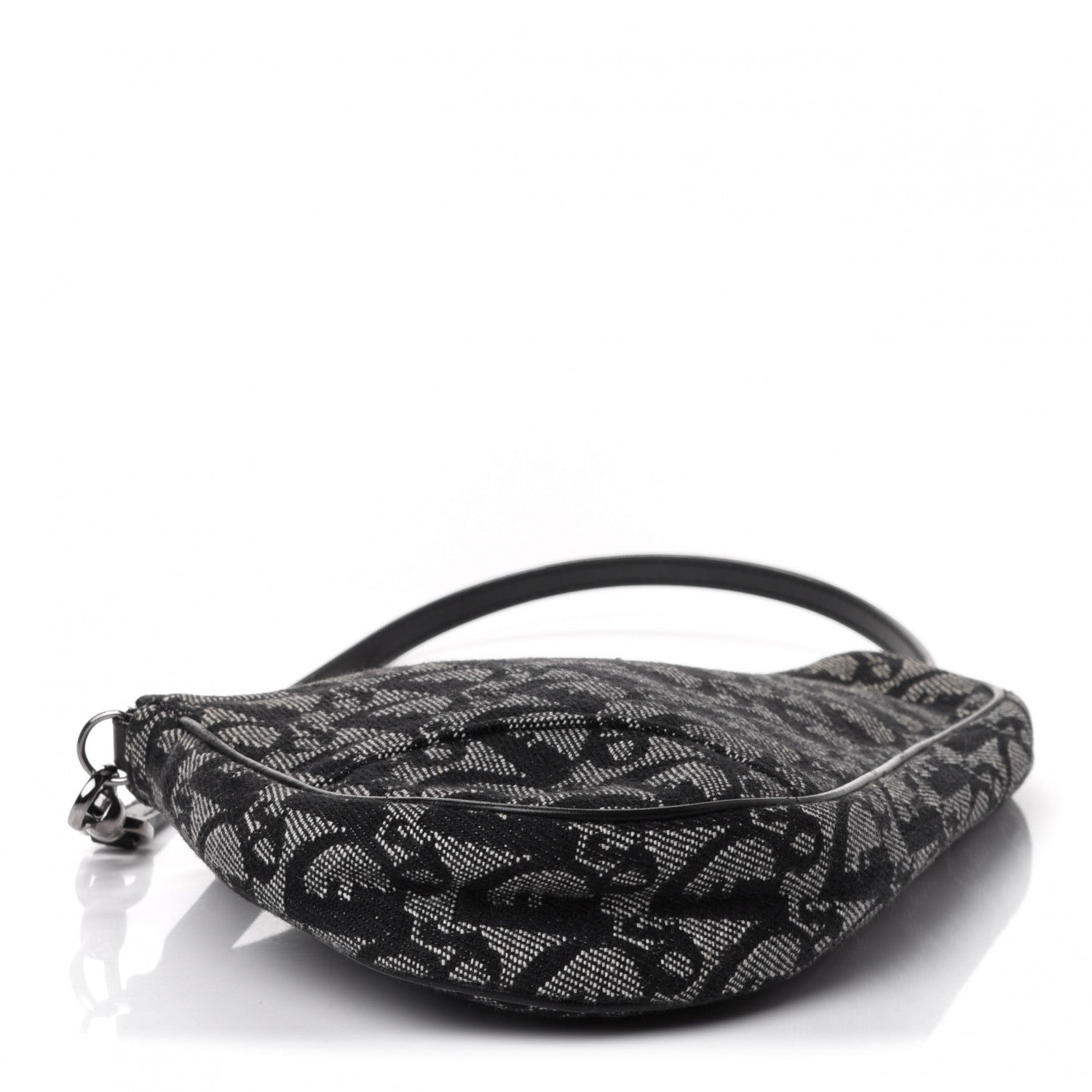 Christian Dior Monogram Mini Saddle Pochette Black 3 of 4