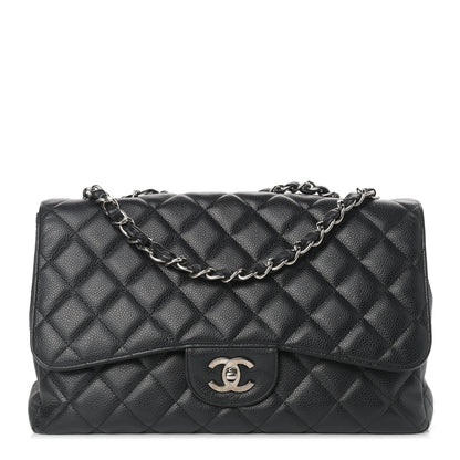 Chanel Caviar Quilted Jumbo Single Flap Black 1 of 9