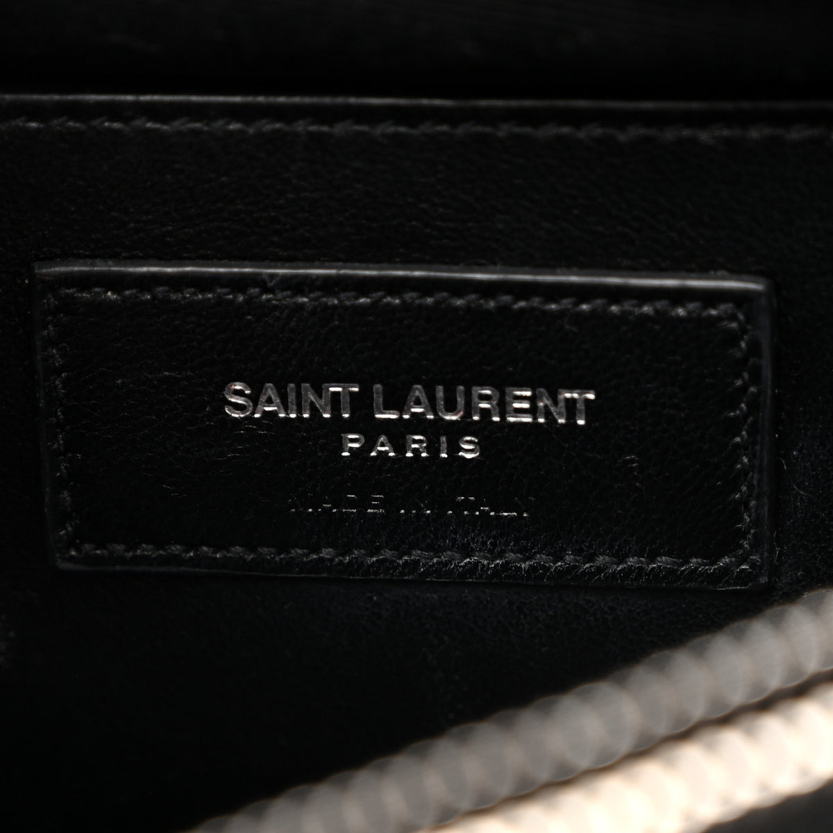 Saint Laurent Calfskin Crocodile Embossed Monogram Large College Satchel Black 6 of 14