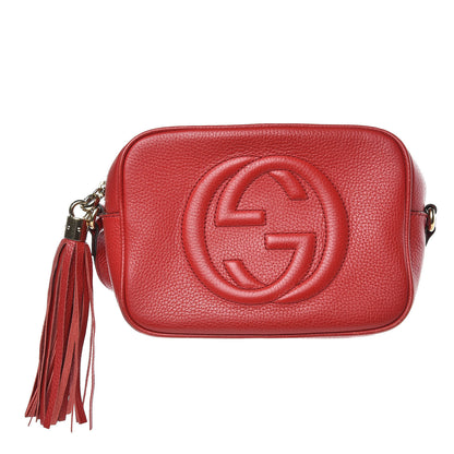 Gucci Pebbled Calfskin Small Soho Disco Bag Tabasco Red 1 of 15