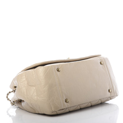 Chanel Aged Calfskin Quilted Large Pondichery Flap Beige 4 of 13
