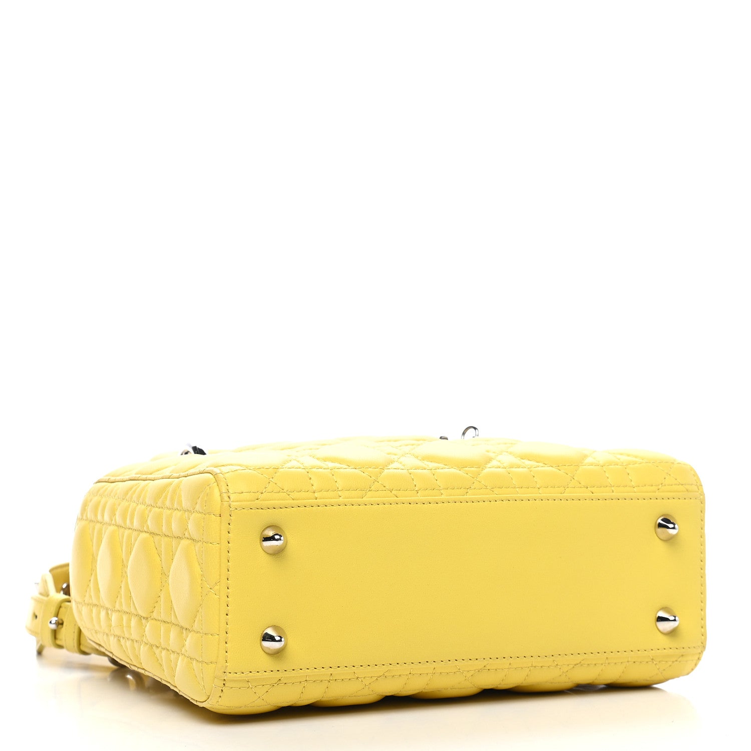Christian Dior Lambskin Cannage Small Lucky Badges My Lady Dior Yellow 4 of 10